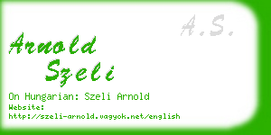 arnold szeli business card